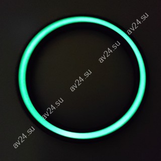 Ручка FDR-302 для стеклянной двери круглая с люминесценцией, алюминий/черный