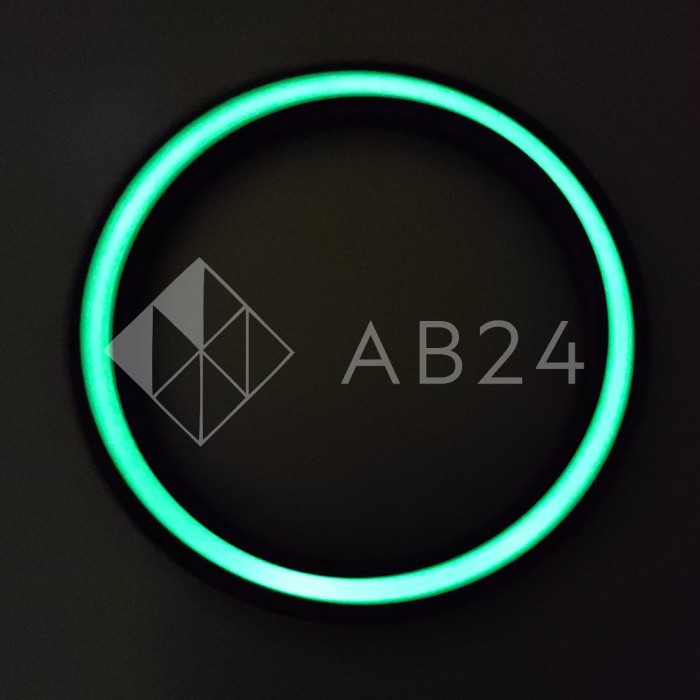 Ручка FDR-302 для стеклянной двери круглая с люминесценцией, алюминий/черный