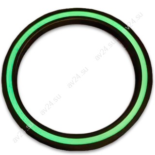 Ручка FDR-302 для стеклянной двери круглая с люминесценцией, алюминий/черный