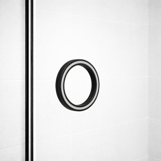 Ручка FDR-302 для стеклянной двери круглая с люминесценцией, алюминий/черный