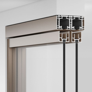 Центральная декоративная крышка трека FDS-194.2 для системы Диона FDS-19, длина 2м, алюминий/белый