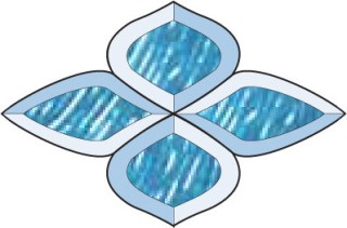 Бевелс AV146 (4 элемента) 225 х 147 мм