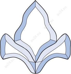 Бевелс AV60 фрамужный (3 элемента) 171 х 178 мм