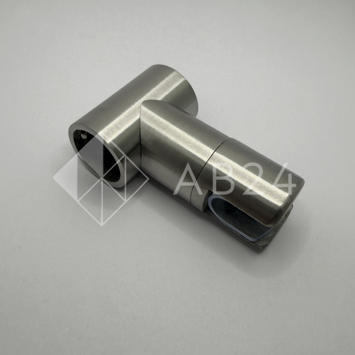 Держатель стекла FDC-17 трубы 19 сквозной 0°-360°, нержавейка/матовый