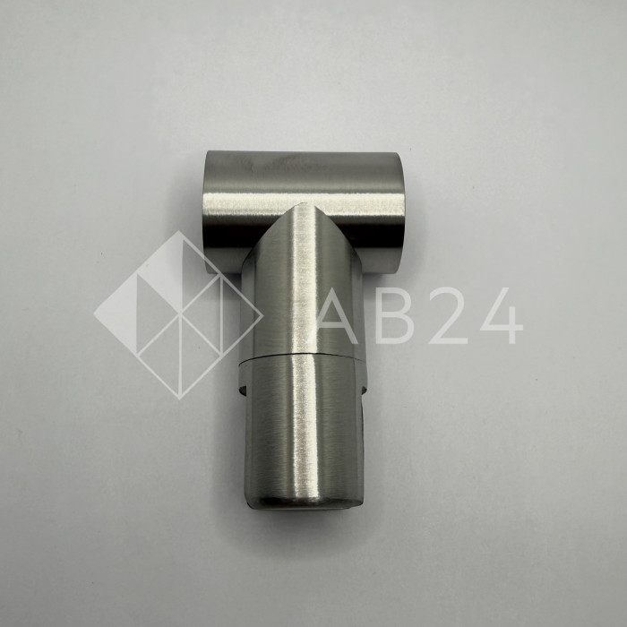 Держатель стекла FDC-17 трубы 19 сквозной 0°-360°, нержавейка/матовый