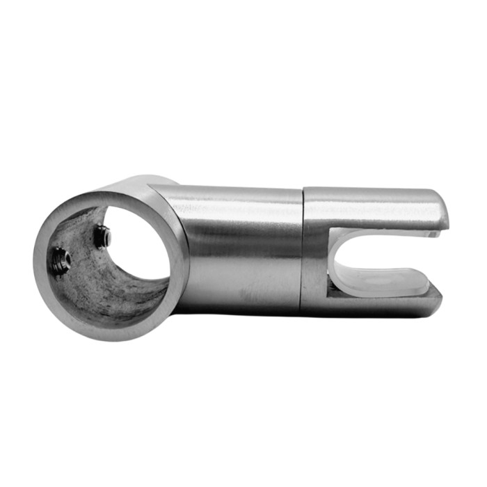 Держатель стекла FDC-17 трубы 19 сквозной 0°-360°, нержавейка/матовый