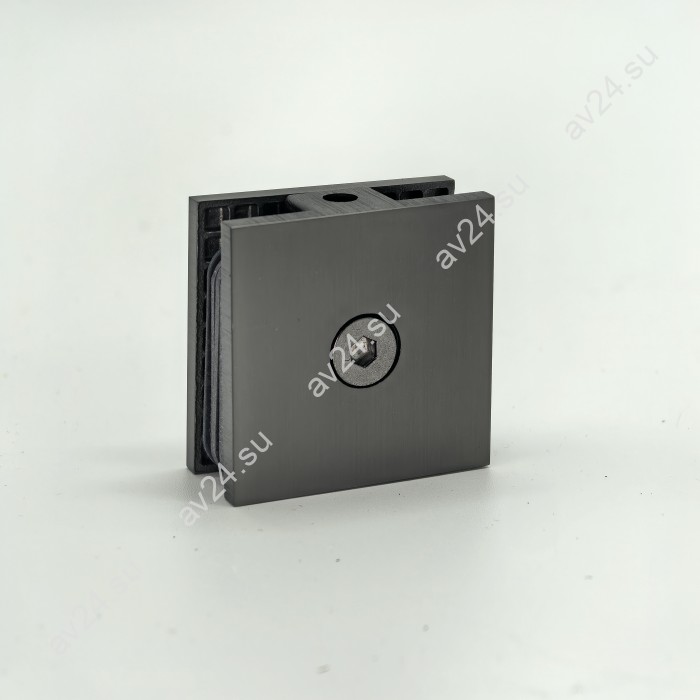 Коннектор для стекла Альфа α FDK-12, стена-стекло 90°, нержавейка/оружейная сталь