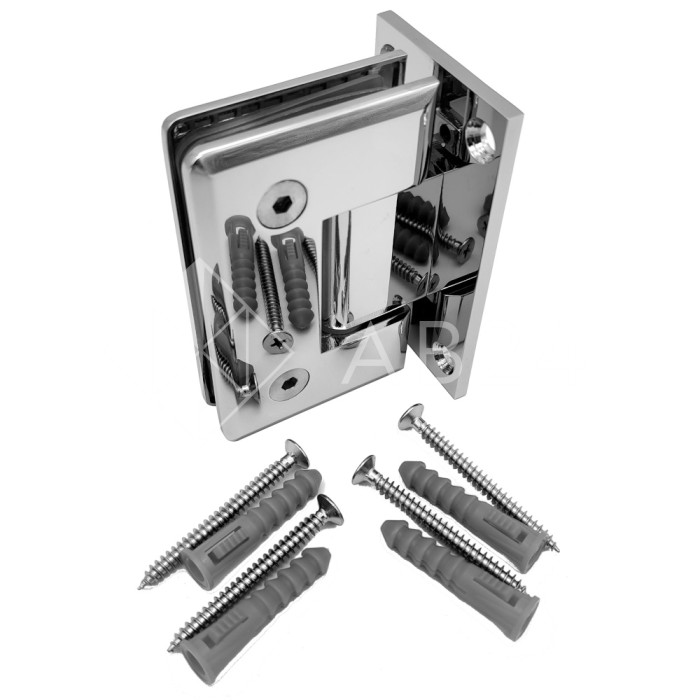 Петля Бета β FDP-21 стена-стекло центр. крепление, цинк/хром