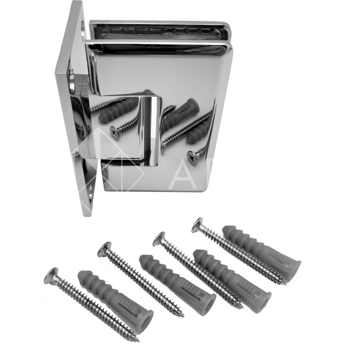 Петля Бета β FDP-21 стена-стекло центр. крепление, цинк/хром