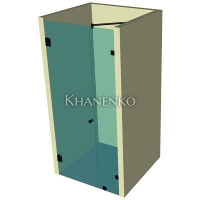 Душевая дверь с добором DK-105К на коннекторах