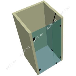 Душевая дверь с добором DK-105К на коннекторах