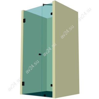 Душевая дверь с добором DK-105К на коннекторах