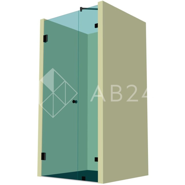 Душевая дверь с добором DK-105К на коннекторах