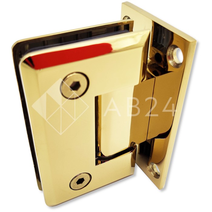 Петля Бета β FDP-21 стена-стекло центр. крепление, цинк/золото