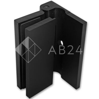 Петля Гера FDP-120 стена-стекло, открывание 90° наружу, латунь/черный