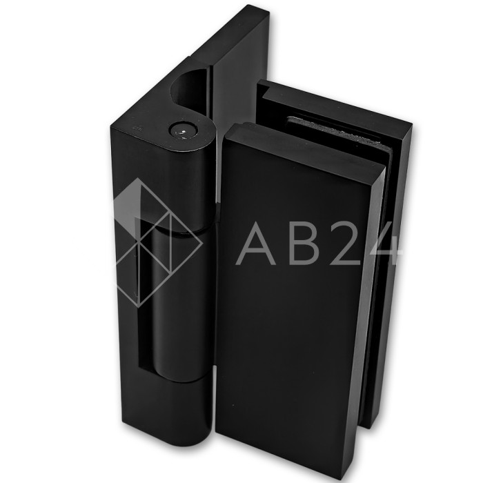 Петля Гера FDP-120 стена-стекло, открывание 90° наружу, латунь/черный