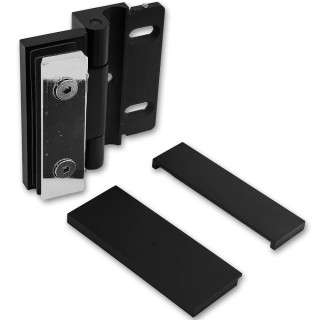 Петля Гера FDP-120 стена-стекло, открывание 90° наружу, латунь/черный