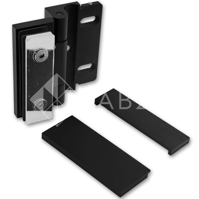 Петля Гера FDP-120 стена-стекло, открывание 90° наружу, латунь/черный