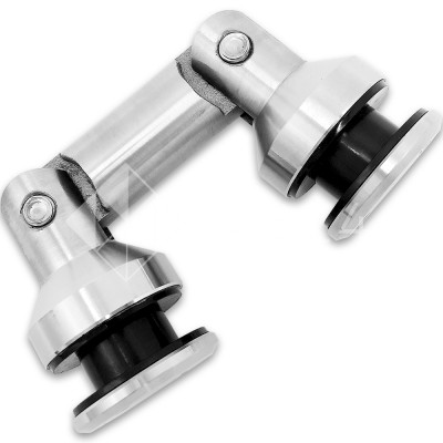 Точечное крепление FKK-70 стекло-стекло 52 мм регулируемое. Без зенковки, нержавейка/матовый