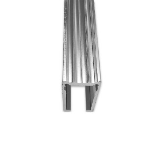 Профиль для стекла FDPA-54.22, 30х17х2 без уплотнителя 2.2 м, алюминий/полированный