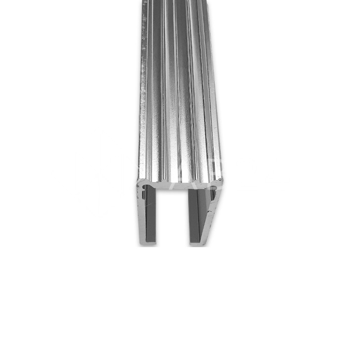 Профиль для стекла FDPA-54.22, 30х17х2 полированный без уплотнителя 2.2 м, алюминий/полированный