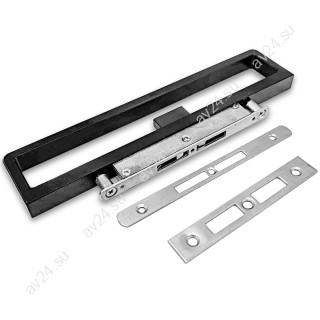 Ручка FDR-301 для стеклянной двери с замком, алюминий/черный