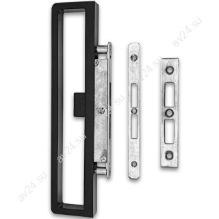 Ручка FDR-301 для стеклянной двери с замком, алюминий/черный