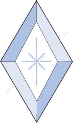 Бевелс AV61 ромб 76 х 127 мм