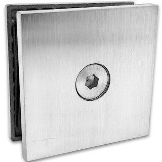 Коннектор для стекла Бета β FDK-22, стена-стекло 90°, нержавейка/матовый