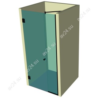 Душевая дверь с добором DK-105P в опорном профиле