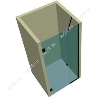 Душевая дверь с добором DK-105P в опорном профиле