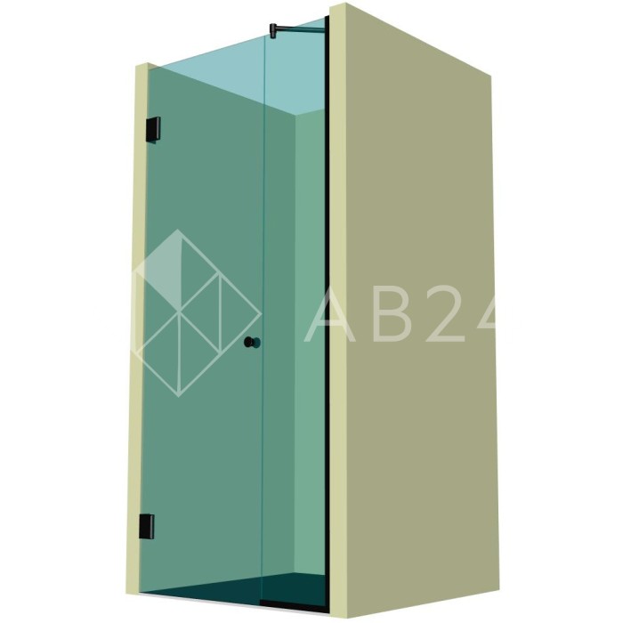 Душевая дверь с добором DK-105P в опорном профиле