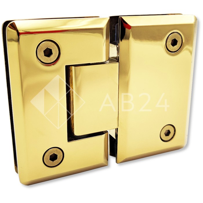 Петля Бета β FDP-22 стекло-стекло 180°, цинк/золото