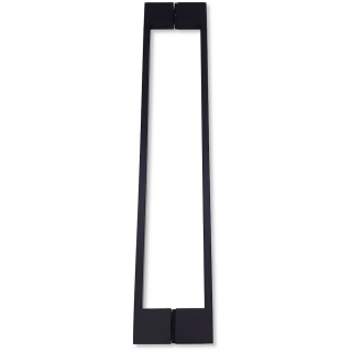 Ручка скоба FDR-92, 10х15х450х1.0 мм, нержавейка/черный