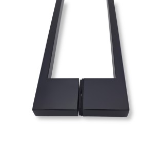 Ручка скоба FDR-92, 10х15х450х1.0 мм, нержавейка/черный