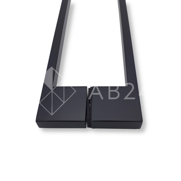 Ручка скоба FDR-92, 10х15х450х1.0 мм, нержавейка/черный