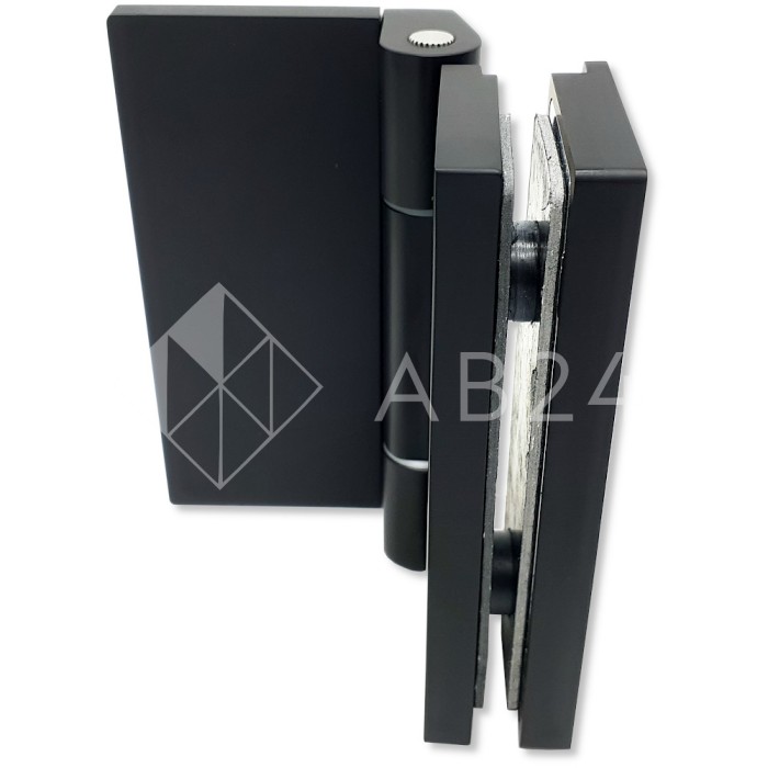 Петля Гера FDP-122 стена-стекло, открывание 90° внутрь, латунь/черный