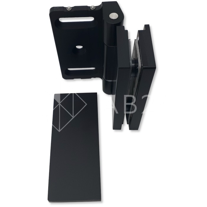 Петля Гера FDP-122 стена-стекло, открывание 90° внутрь, латунь/черный