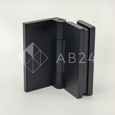 Петля Гера FDP-122 стена-стекло, открывание 90° внутрь, латунь/черный