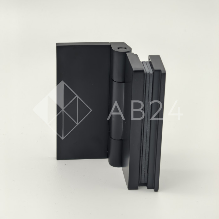 Петля Гера FDP-122 стена-стекло, открывание 90° внутрь, латунь/черный