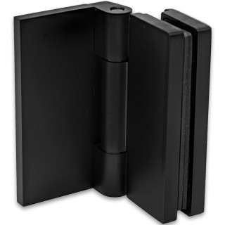 Петля Гера FDP-122 стена-стекло, открывание 90° внутрь, латунь/черный