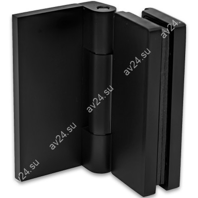 Петля Гера FDP-122 стена-стекло, открывание 90° внутрь, латунь/черный