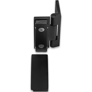 Петля Гера FDP-122 стена-стекло, открывание 90° внутрь, латунь/черный