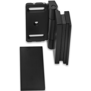 Петля Гера FDP-122 стена-стекло, открывание 90° внутрь, латунь/черный