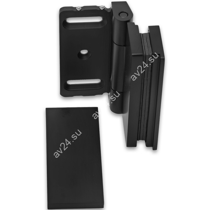 Петля Гера FDP-122 стена-стекло, открывание 90° внутрь, латунь/черный