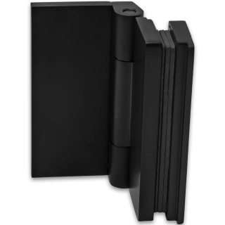 Петля Гера FDP-122 стена-стекло, открывание 90° внутрь, латунь/черный