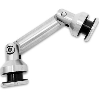 Точечное крепление FKK-71 стекло-стекло 82 мм регулируемое. Без зенковки, нержавейка/матовый