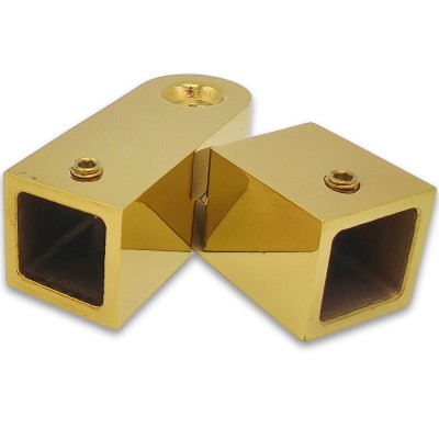 Соединитель FDC-57 трубы 15х15 регулируемый 90°-180°, нержавейка/золото