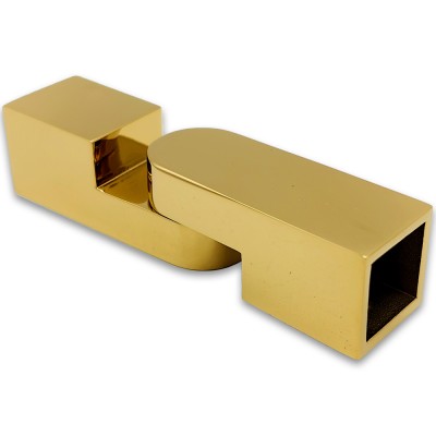 Соединитель FDC-57 трубы 15х15 регулируемый 90°-180°, нержавейка/золото