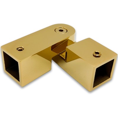 Соединитель FDC-57 трубы 15х15 регулируемый 90°-180°, нержавейка/золото
